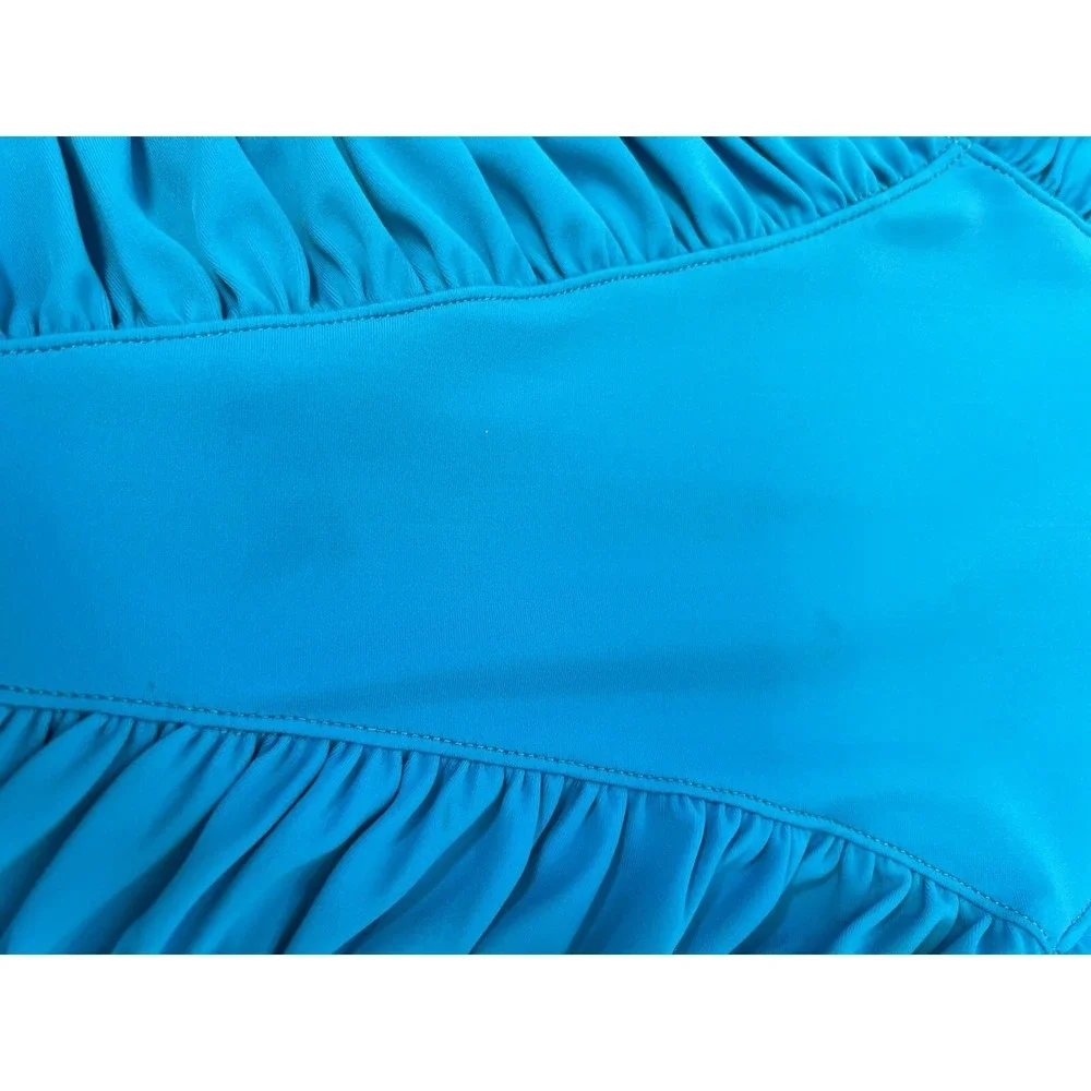 Ballroom Latin Dance Competition Dress for Pre-Teen girls Blue Size 8-10